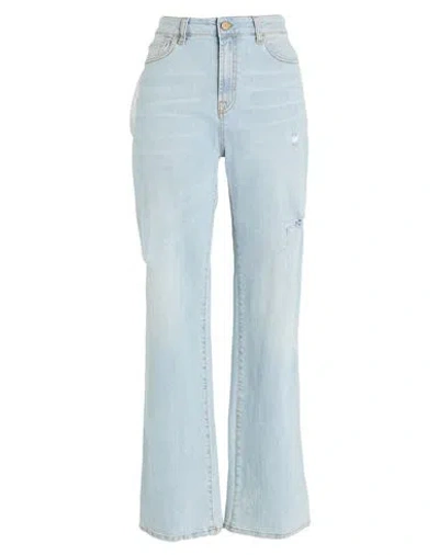 Manila Grace Woman Jeans Blue Size 26 Cotton, Elastane
