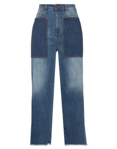 Manila Grace Woman Jeans Blue Size 27 Cotton, Elastane