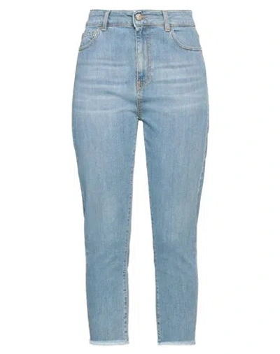 Manila Grace Woman Jeans Blue Size 28 Cotton, Elastane