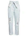 Manila Grace Woman Denim Pants Blue Size 28 Cotton In Blue
