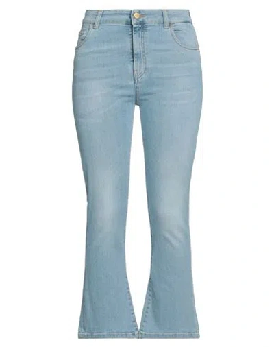Manila Grace Woman Jeans Blue Size 31 Cotton, Elastane