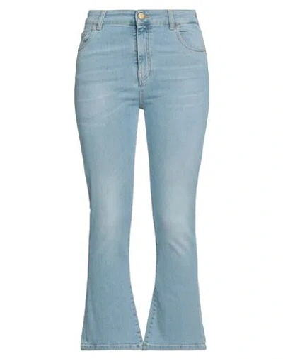 Manila Grace Woman Jeans Blue Size 25 Cotton, Elastane