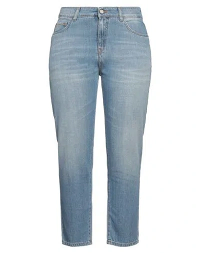 Manila Grace Woman Jeans Blue Size 32 Cotton, Elastane