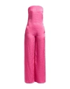 Manila Grace Woman Jumpsuit Fuchsia Size 6 Acetate, Silk In Pink