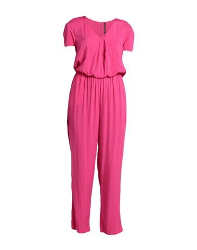 Manila Grace Woman Jumpsuit Fuchsia Size 8 Viscose In Pink