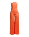Manila Grace Woman Jumpsuit Orange Size 10 Acetate, Silk