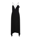 Manila Grace Woman Maxi Dress Black Size 8 Acetate, Silk
