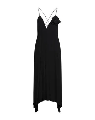 Manila Grace Woman Maxi Dress Black Size 8 Acetate, Silk