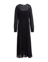Manila Grace Woman Maxi Dress Black Size 12 Viscose In Black