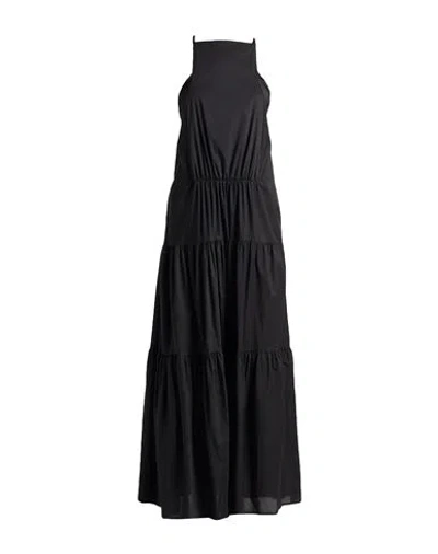 Manila Grace Woman Maxi Dress Black Size 6 Cotton, Nylon, Elastane