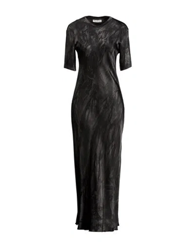 Manila Grace Woman Maxi Dress Charcoal Size 6 Viscose, Elastane In Gray