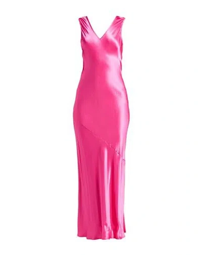 Manila Grace Woman Maxi Dress Fuchsia Size 6 Viscose In Pink