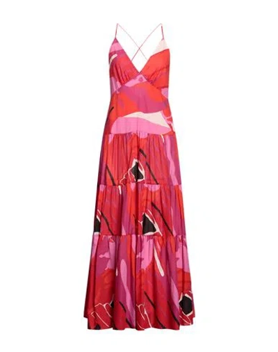 Manila Grace Woman Maxi Dress Red Size 8 Cotton