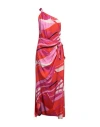 Manila Grace Woman Maxi Dress Red Size 8 Viscose