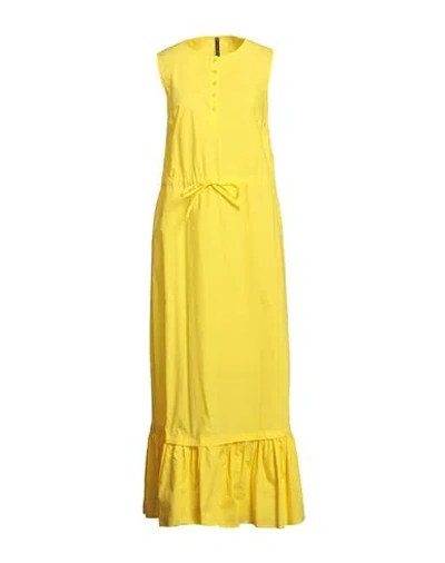 Manila Grace Woman Long Dress Yellow Size 10 Cotton