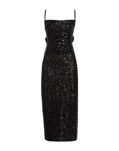 Manila Grace Woman Midi Dress Black Size 4 Polyester, Elastane