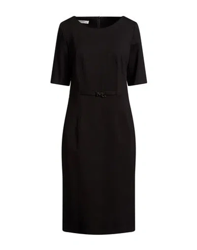Manila Grace Woman Midi Dress Black Size 6 Viscose, Polyamide, Elastane