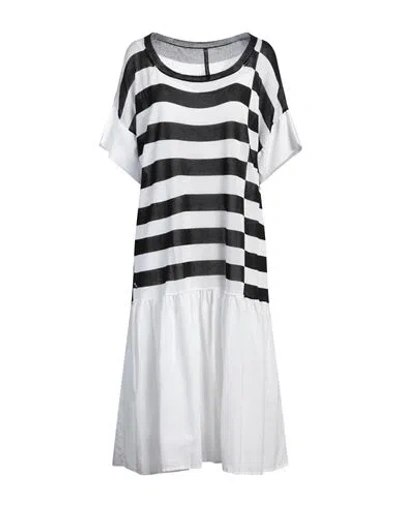 Manila Grace Woman Midi Dress Black Size S Viscose, Polyamide, Cotton