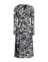 Manila Grace Woman Midi Dress Dark Green Size 6 Polyester, Elastane In Green