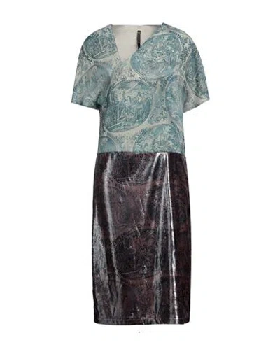 Manila Grace Woman Midi Dress Deep Jade Size 4 Polyester In Green