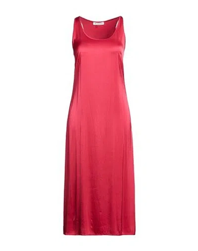 Manila Grace Woman Midi Dress Garnet Size 6 Viscose, Elastane In Red