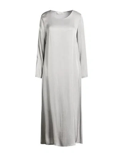 Manila Grace Woman Midi Dress Grey Size 2 Viscose In Gray
