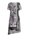 Manila Grace Woman Midi Dress Grey Size 4 Viscose In Grey