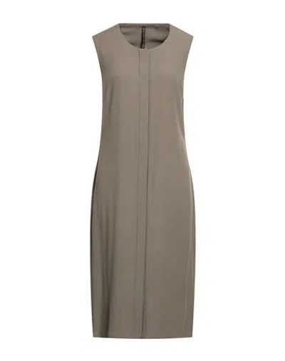 Manila Grace Woman Midi Dress Grey Size 4 Viscose In Gray