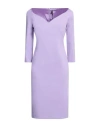 Manila Grace Woman Midi Dress Mauve Size 6 Viscose, Polyamide, Elastane In Purple