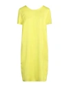 Manila Grace Woman Midi Dress Lime Green Size 8 Viscose In Green