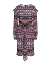 Manila Grace Midi Dresses In Purple