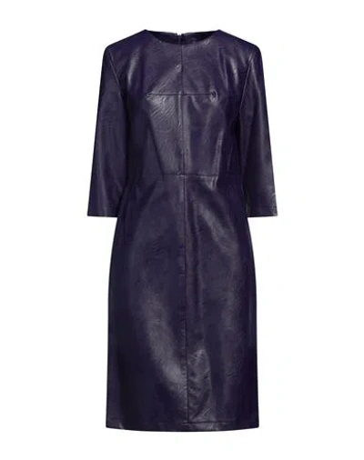 Manila Grace Woman Midi Dress Purple Size 8 Viscose, Polyurethane