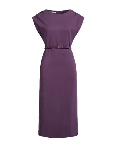 Manila Grace Woman Midi Dress Purple Size 4 Viscose, Elastane