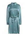 Manila Grace Woman Midi Dress Turquoise Size 12 Viscose In Blue