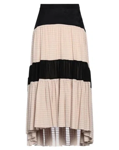 Manila Grace Woman Midi Skirt Black Size 4 Viscose, Polyamide