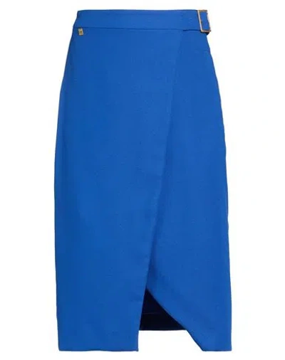 Manila Grace Woman Midi Skirt Blue Size 4 Polyester