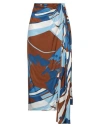 Manila Grace Woman Midi Skirt Brown Size 8 Viscose