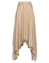 Manila Grace Midi Skirts In Beige