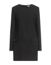 Manila Grace Woman Mini Dress Black Size 12 Polyester, Viscose, Elastane, Polyamide, Metallic Fiber