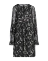 Manila Grace Woman Mini Dress Black Size 8 Polyester, Elastane In Black