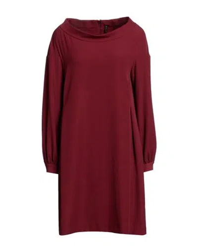 Manila Grace Woman Mini Dress Burgundy Size 8 Polyester, Elastane In Red