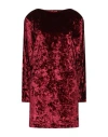 Manila Grace Woman Mini Dress Burgundy Size S Polyester, Elastane In Red