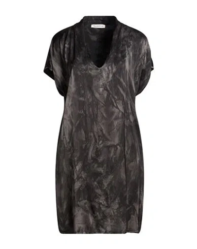Manila Grace Woman Mini Dress Charcoal Size 10 Viscose, Elastane In Multi