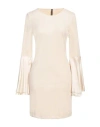 Manila Grace Woman Mini Dress Cream Size 8 Viscose, Polyamide, Elastane In White