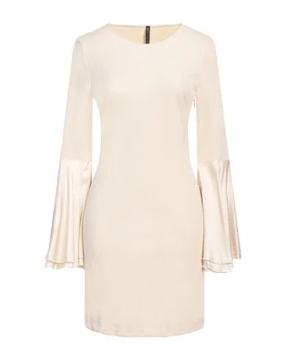 Manila Grace Woman Mini Dress Cream Size 8 Viscose, Polyamide, Elastane In White