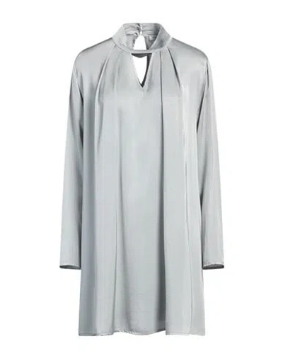 Manila Grace Woman Mini Dress Grey Size 6 Viscose