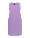 Manila Grace Woman Mini Dress Light Purple Size 4 Polyester, Cotton In Purple
