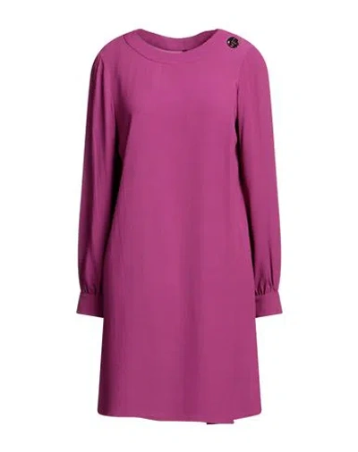 Manila Grace Woman Short Dress Mauve Size 4 Viscose In Purple