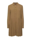Manila Grace Woman Mini Dress Military Green Size 4 Viscose In Green