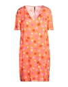 Manila Grace Woman Mini Dress Orange Size 10 Viscose